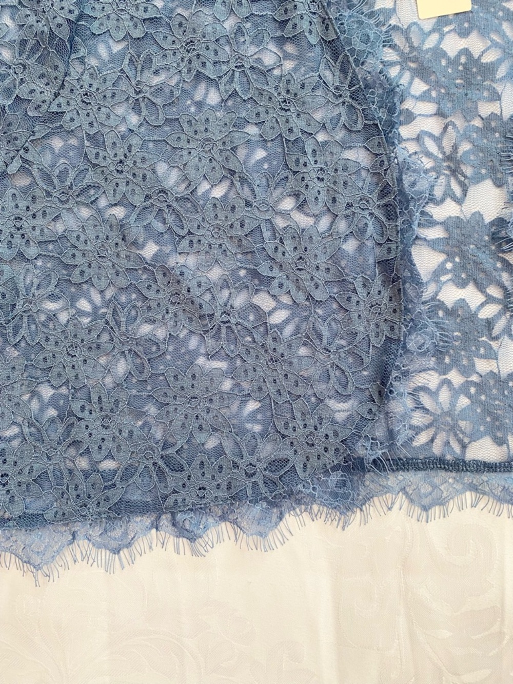 Plus Size Elegant Short Sleeve Sheer Floral Lace Bolero Shrug Top, Blue, Size 4X - Picture 9 of 11